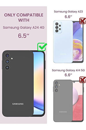 Samsung Galaxy A24 Sm-A245F Uyumlu 360° Ön Arka Tam Koruyucu Şeffaf Silikon Full Body Kılıf