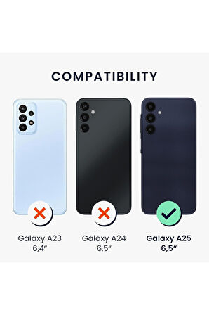 Samsung Galaxy A25 5G Uyumlu 360° Ön Arka Tam Koruyucu Şeffaf Silikon Full Body Kılıf