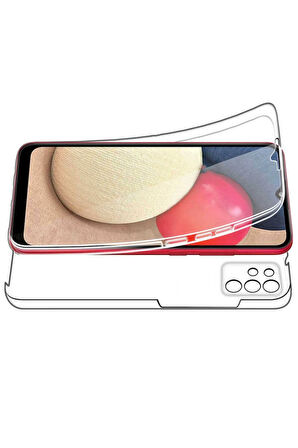 Samsung Galaxy A73 5G Uyumlu 360° Ön Arka Tam Koruyucu Şeffaf Silikon Full Body Kılıf