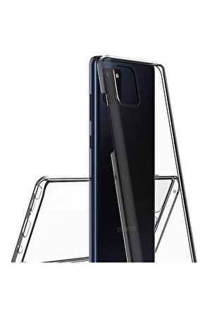 Samsung Galaxy Note 10 Lite SM-N770F Uyumlu 360° Ön Arka Tam Koruyucu Şeffaf Silikon Full Body Kılıf