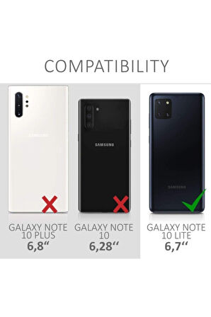 Samsung Galaxy Note 10 Lite SM-N770F Uyumlu 360° Ön Arka Tam Koruyucu Şeffaf Silikon Full Body Kılıf