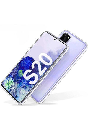 Samsung Galaxy S20 5G Uyumlu 360° Ön Arka Tam Koruyucu Şeffaf Silikon Full Body Kılıf