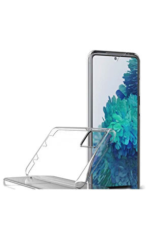 Samsung Galaxy S20 Fe SM-G780F Uyumlu 360° Ön Arka Tam Koruyucu Şeffaf Silikon Full Body Kılıf