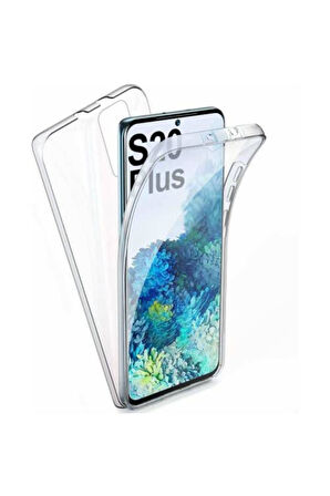 Samsung Galaxy S20+ Plus Sm-G985F Uyumlu 360° Ön Arka Tam Koruyucu Şeffaf Silikon Full Body Kılıf