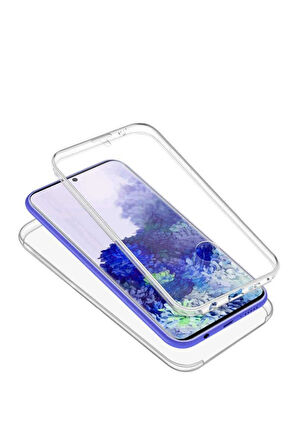 Samsung Galaxy S20+ Plus Sm-G985F Uyumlu 360° Ön Arka Tam Koruyucu Şeffaf Silikon Full Body Kılıf