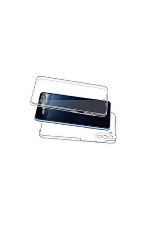 Samsung Galaxy S22+ Plus SM-S906E Uyumlu 360° Ön Arka Tam Koruyucu Şeffaf Silikon Full Body Kılıf