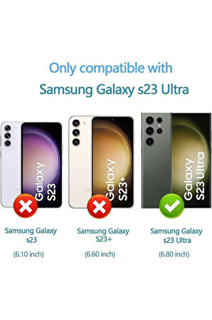 Samsung Galaxy S23 Ultra Uyumlu 360° Ön Arka Tam Koruyucu Şeffaf Silikon Full Body Kılıf