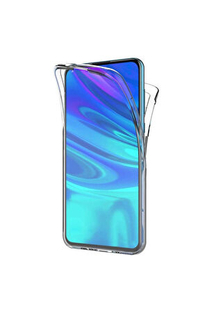 Huawei P Smart Z Uyumlu 360° Ön Arka Tam Koruyucu Şeffaf Silikon Full Body Kılıf