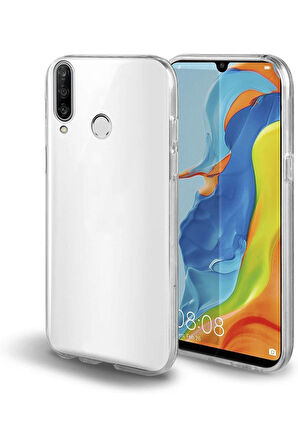 Huawei P30 Lite Uyumlu 360° Ön Arka Tam Koruyucu Şeffaf Silikon Full Body Kılıf