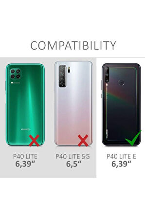 Huawei P40 Lite E Uyumlu 360° Ön Arka Tam Koruyucu Şeffaf Silikon Full Body Kılıf