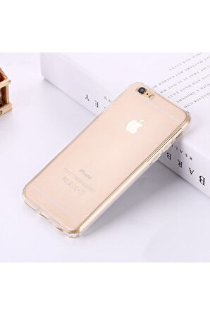 Apple iPhone 6S Uyumlu 360° Ön Arka Tam Koruyucu Şeffaf Silikon Full Body Kılıf