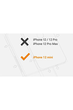 Apple iPhone 12 Mini Uyumlu 360° Ön Arka Tam Koruyucu Şeffaf Silikon Full Body Kılıf