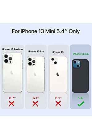 Apple iPhone 13 Mini Uyumlu 360° Ön Arka Tam Koruyucu Şeffaf Silikon Full Body Kılıf