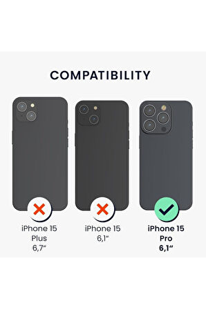 Apple iPhone 15 Pro Uyumlu 360° Ön Arka Tam Koruyucu Şeffaf Silikon Full Body Kılıf