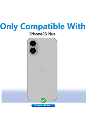 Apple iPhone 16 Plus Uyumlu 360° Ön Arka Tam Koruyucu Şeffaf Silikon Full Body Kılıf