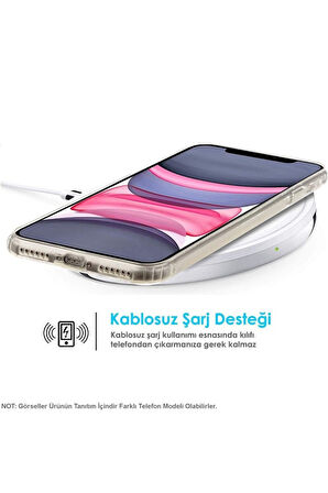 Samsung Galaxy M12 SM-M127F Uyumlu Kapak Kamera Korumalı Şarj Tıpalı Şeffaf Silikon Kılıf
