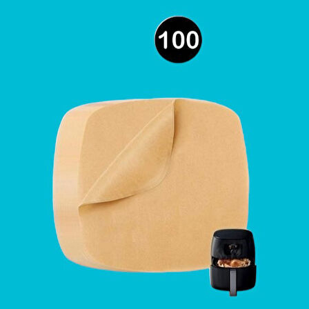 PratikAI 100 Adet Tek Kullanımlık Airfryer Pişirme Kağıdı | Yağ Geçirmez & Yapışmaz