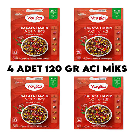 Yayla 4 Adet Acı Miks Hazır Salata