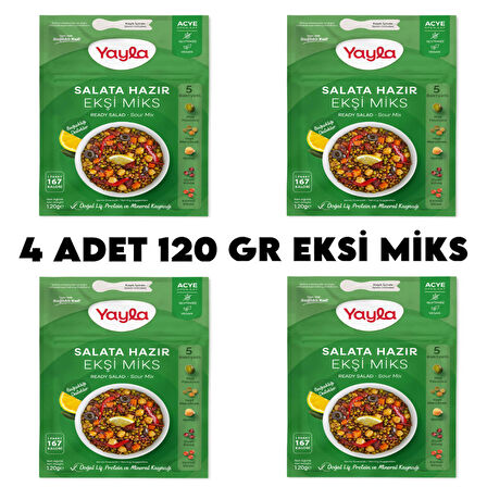 Yayla 4 Adet Ekşi Miks Hazır Salata
