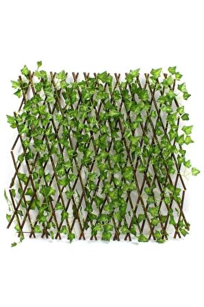 Dekoratif Yapay Akordiyon Çit Sarmaşıklı Bahçe Balkon Teras Çiti 300x60 Cm E Kadar Uzatılabilir