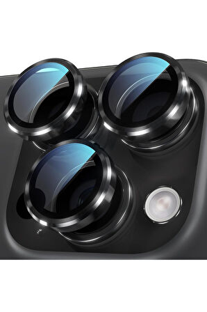iPhone 16 Pro / 16 Pro Max Safir Dayanıklı Görüntü Kalitesini Bozmayan Safir Lens Koruyucu
