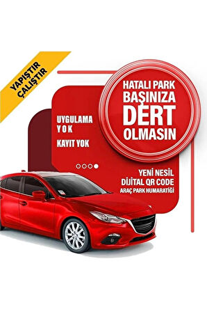 Numaratik Qr Okuyucu Hatalı Park Cam Etiketi Sticker Numaranız Görünmez