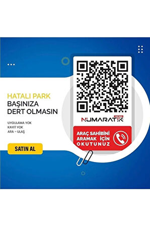 5 Adet Numaratik Qr Okuyucu Hatalı Park Cam Etiketi Sticker Numaranız Görünmez