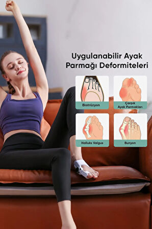 Ayak Baş Parmak Kemik Düzeltici Halluks Valgus Ayak Bakımı Bunyon Koruyucu Gece Ateli