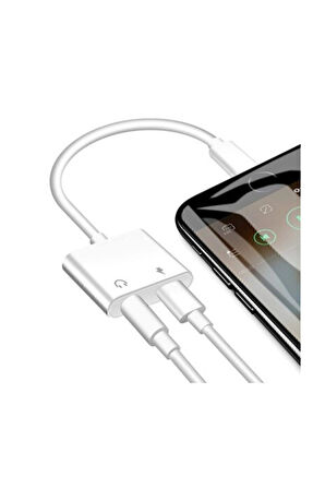 Iphone Ipad Lightning Uyumlu Kulaklık Ve Şarj Çevirici Dönüştürücü Çoğaltıcı Kablo 6 7 8 11 X Xs