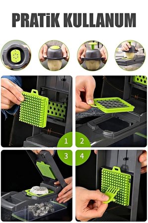 Patates Sebze Küp Rende Doğrayıcı Dicer Mandolin Dilimleyici Jülyen Kesici Mutfak Chopper RND109