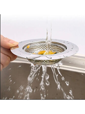 1 Adet Pratik Paslanmaz Çelik Lavabo Süzgeci 7,5 cm Çelik Mutfak Lavabo Süzgeci Evye Süzgeç