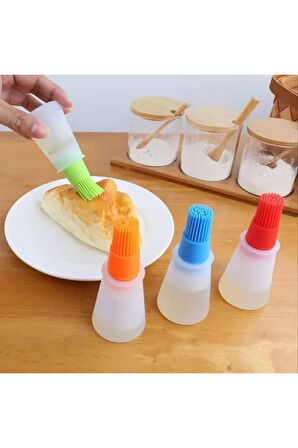 1 Adet Pratik Mini Yağlık Mini Hazneli Yağlık Yağ Sos Ve Yumurta Fırçası Silikon Fırçalı Yağdanlık