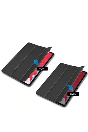 Samsung Galaxy Tab S7 FE S7 Plus S8 Plus 12.4" Tablet Kılıf Cover Kalem Bölmeli Uyku Modlu