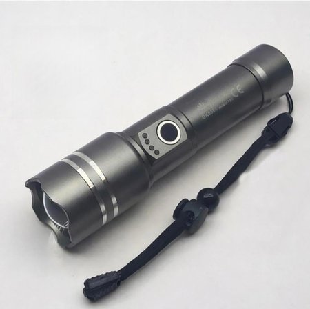 Profesyonel Şarjlı El Feneri 1500 Lümen 20W Zoom Özellikli Şarj Göstergeli Kamp Feneri 2000 Mah Pil