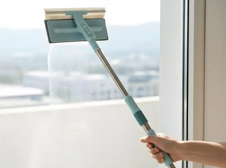 Uzatılabilir Uzun Saplı Pencere Temizleyici Temizleme Fırçası Cam Temizleyici Banyo Fırça Zemin Mopu