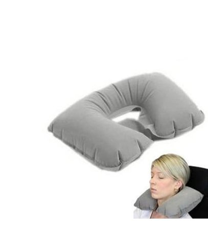 Şişme Seyahat Yastığı – Ergonomik Boyun Destekli Yolculuk Yastığı Kolay Şişirilebilir, Uyku Yastığı