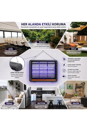 Zincirli 30W Elektrikli Sinek Öldürücü – Etkili Koruma, Sessiz ve Hijyenik Sivrisinek Haşere Kovucu