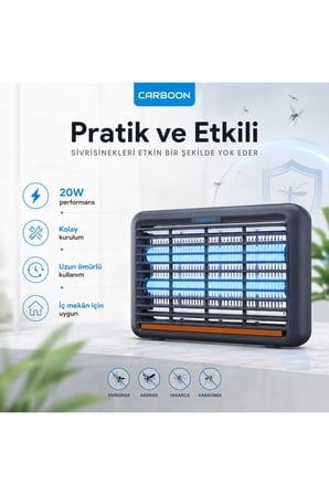 Zincirli 20W Elektrikli Sinek Öldürücü – Etkili Koruma, Sessiz ve Hijyenik Sivrisinek Haşere Kovucu