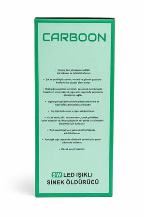 Carboon 9W Elektrikli UV LED Işıklı Sinek Sivrisinek Öldürücü – Sessiz, Sağlıklı ve Etkili Koruma