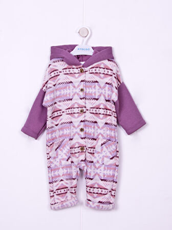 Aydodo  Etnik Desen Kapşonlu Bebe Tulum