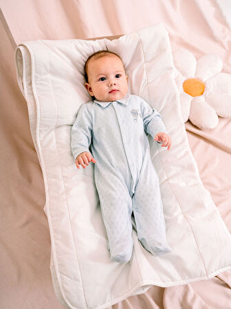 Jakarlı Yakalı Nakışlı Tulum