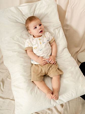 KD53421 Jakarlı Örme 2'li Bebek Takımı (3-6 Ay / 6-9 Ay / 9-12 Ay / 18-24 Ay)