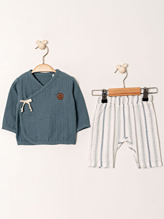 Müslin Kruvaze Takım | Şık ve Rahat Tasarım | 1-12 Ay | KD53219