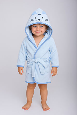 KD29030.Kız Bebek Bornoz %100 Pamuk 2-3/3-4/4-5 Yaş