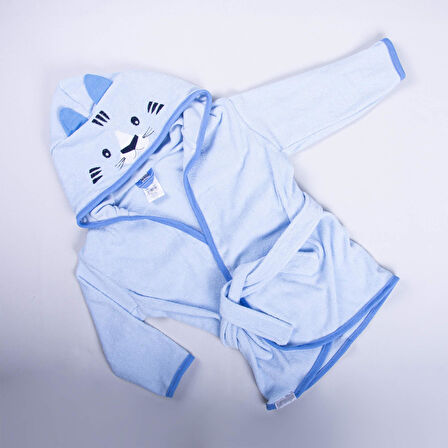 KD29030.Kız Bebek Bornoz %100 Pamuk 2-3/3-4/4-5 Yaş