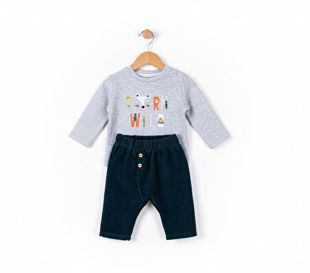 KD13587.Erkek Bebek Takım 3-6/6-9/9-12/18-24 Ay