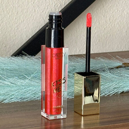 Sudedi Home Kiss Me Shine Lip Gloss - Parlak Kırmızı Dudak Parlatıcısı