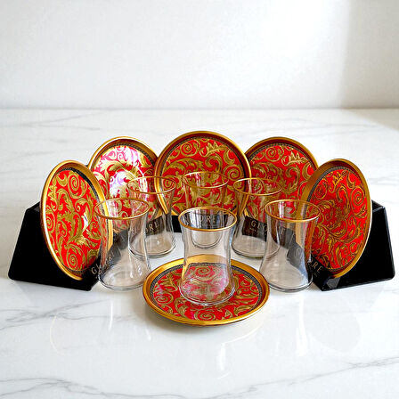 Sudedi Home Royal Çay Bardağı ve Tabağı Seti