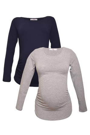 LuvmaBelly MYRA2302_2304 Hamile tshirt seti