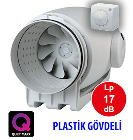 TD-500/150-160 Susturuculu Silent Kanal Tipi Fan - 580 m3/h (Hız Anahtarı Dahil)